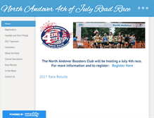 Tablet Screenshot of northandover4thofjulyroadrace.com